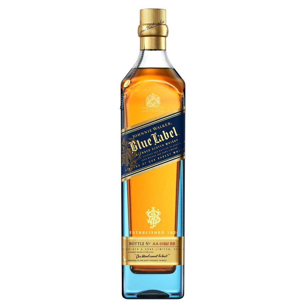 Whisky Johnnie Walker Blue Lable, la sticla de 0.7L, la cel mai bun pret, disponibil imediat pentru livrare in Sibiu si in toata Romania