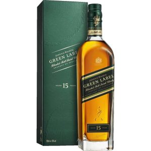 Whisky Johnnie Walker Green Lable 15 YO, la sticla de 0.7L, la cel mai bun pret, disponibil imediat pentru livrare in Sibiu si in toata Romania