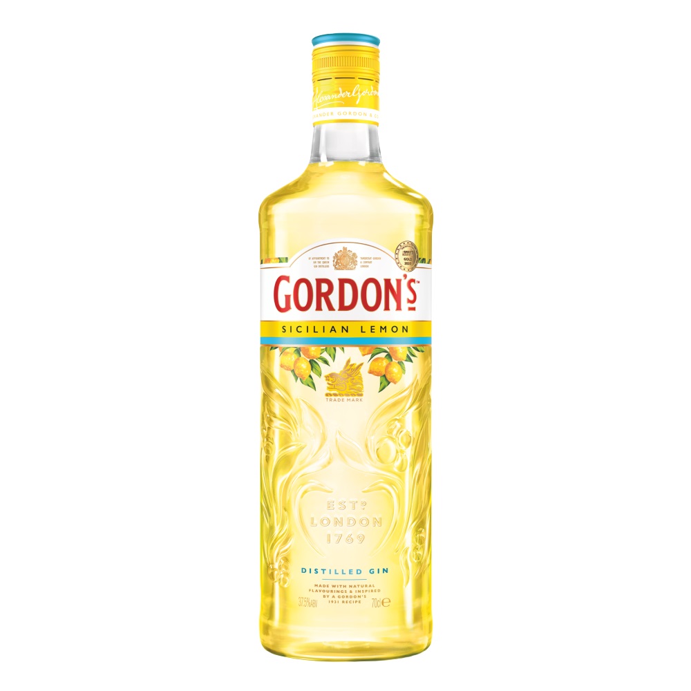 Gin Gordon's Sicilian Lemon, la sticla de 0.7L, la cel mai bun pret, disponibil imediat pentru livrare in Sibiu si in toata Romania