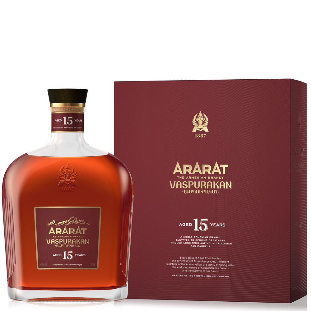 Cognac brandy Ararat Vaspurak 15 YO, la sticla de 0.7L, la cel mai bun pret, disponibil cu livrare imediata in Sibiu si in toata Romania