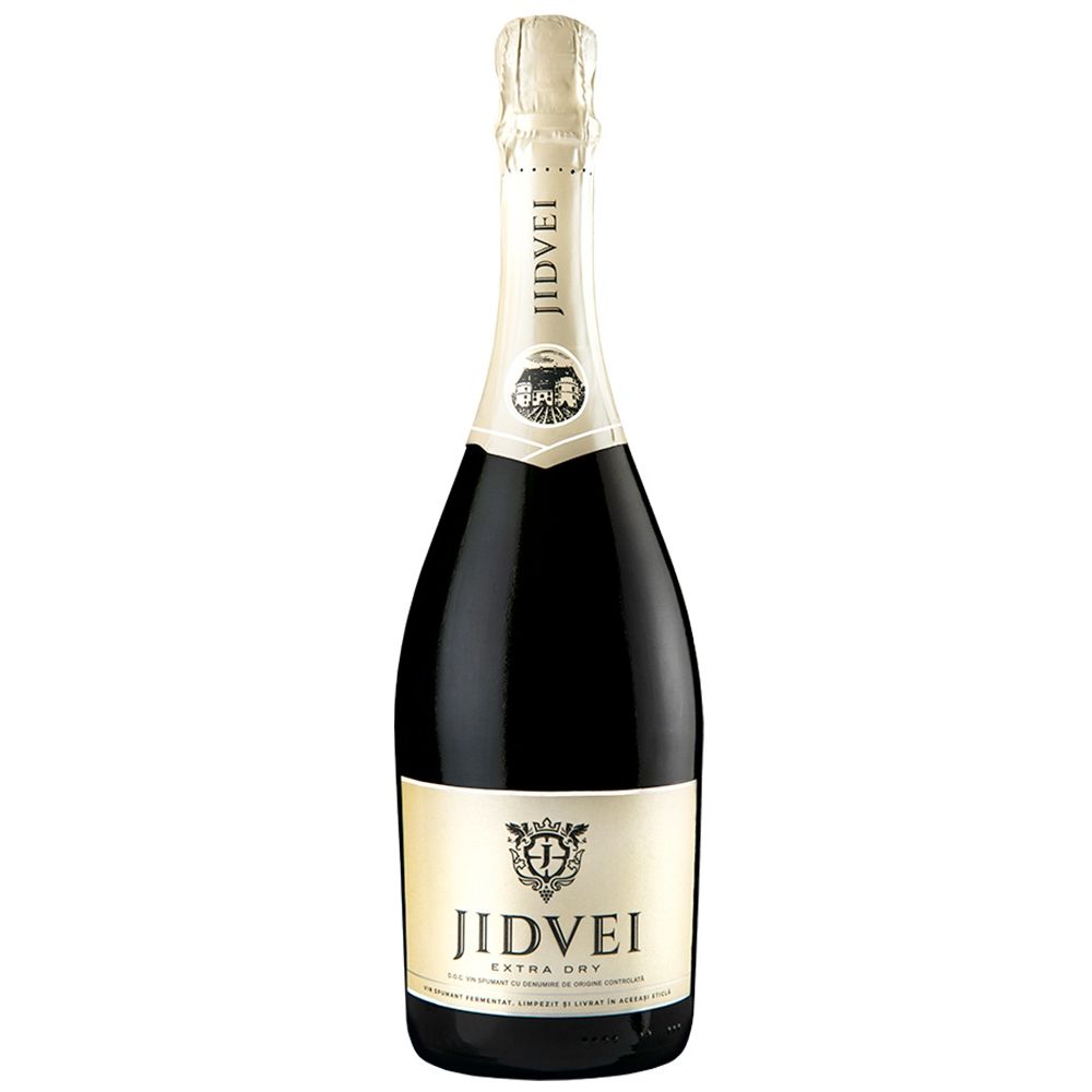 Vin spumant alb Jidvei Extra Dry, la sticla de 0.75L, la cel mai bun pret, disponibil imediat pentru livrare in Sibiu si in toata Romania