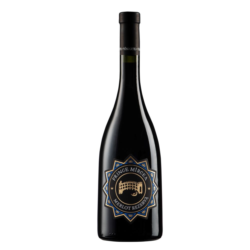 Vin rosu Vinarte Prince Mircea Merlot la sticla de 0.75L, la cel mai bun pret, disponibil cu livrare imediata in Sibiu si in toata Romania
