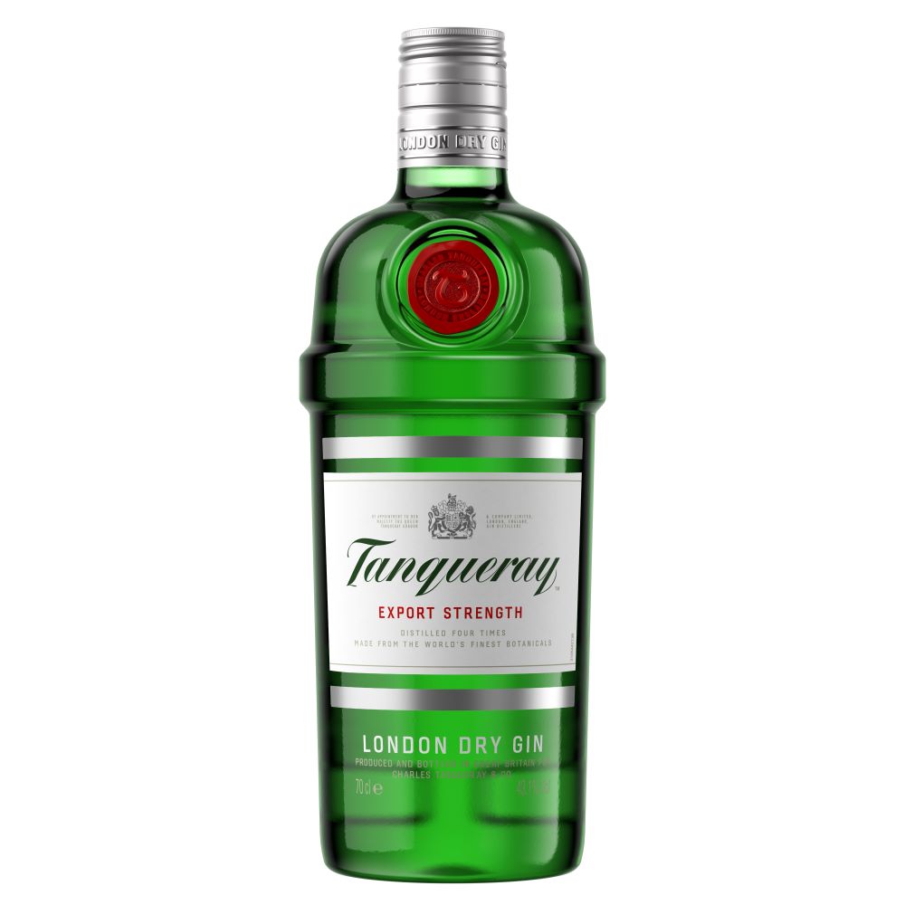 Tanqueray London Dry Gin, la sticla de 0.7L, la cel mai bun pret, disponibil imediat pentru livrare in Sibiu si in toata Romania