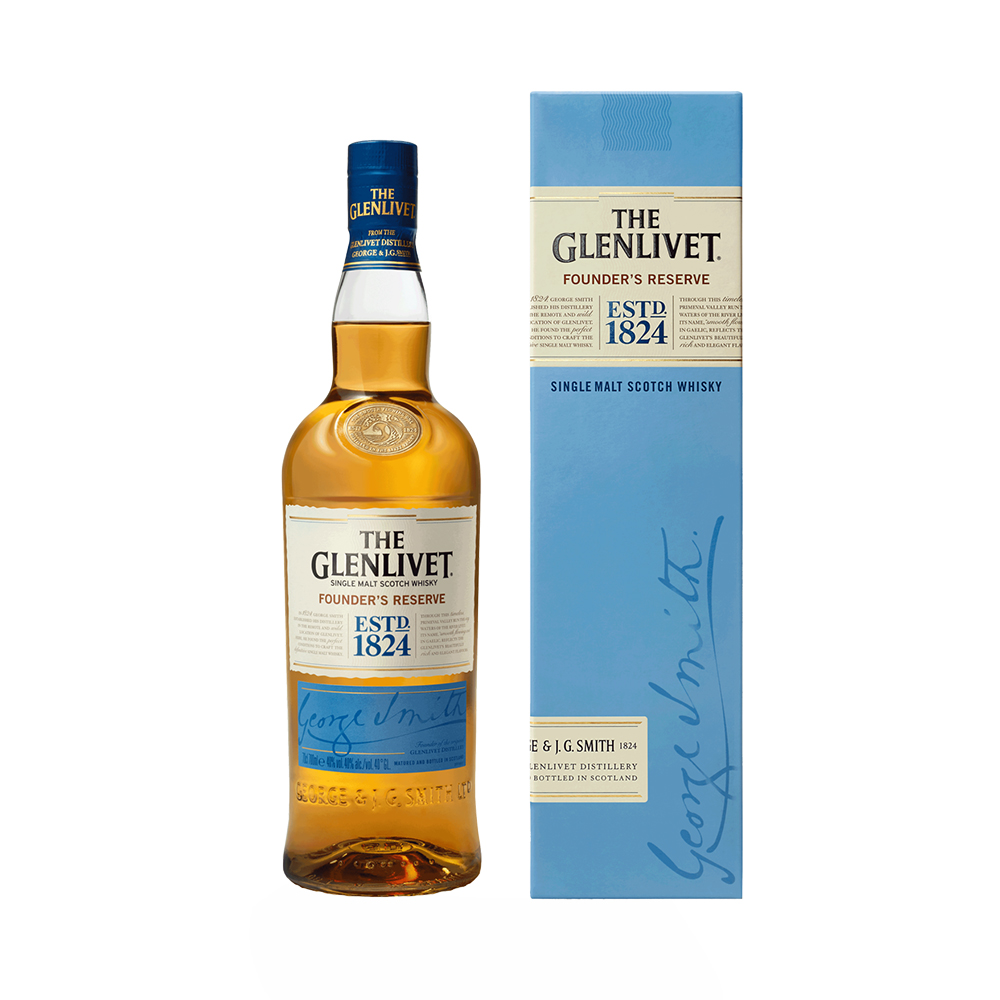 Whisky Single Malt The Glenlivet Founders Reserve, la sticla de 0.7L, la cel mai bun pret, disponibil cu livrare imediata in Sibiu si in toata Romania
