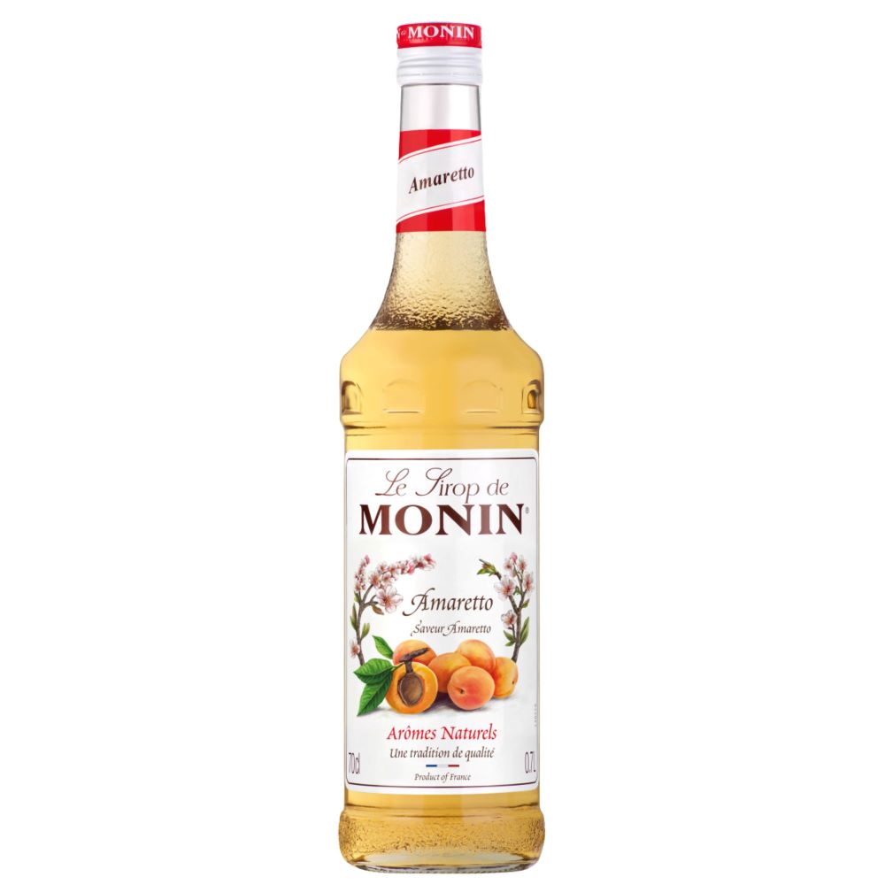 Sirop Monin Amaretto, la sticla de 0.7L, la cel mai bun pret, disponibil imediat pentru livrare in Sibiu si in toata Romania