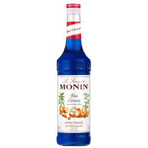 Sirop Monin Blue Curacao, la sticla de 0.7L, la cel mai bun pret, disponibil imediat pentru livrare in Sibiu si in toata Romania
