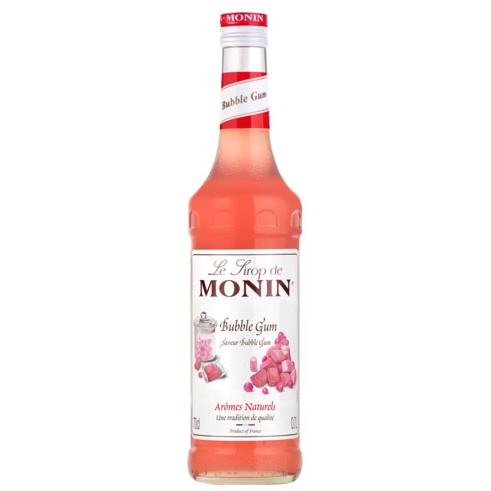 Sirop Monin Bubble Gum, la sticla de 0.7L, la cel mai bun pret, disponibil imediat pentru livrare in Sibiu si in toata Romania