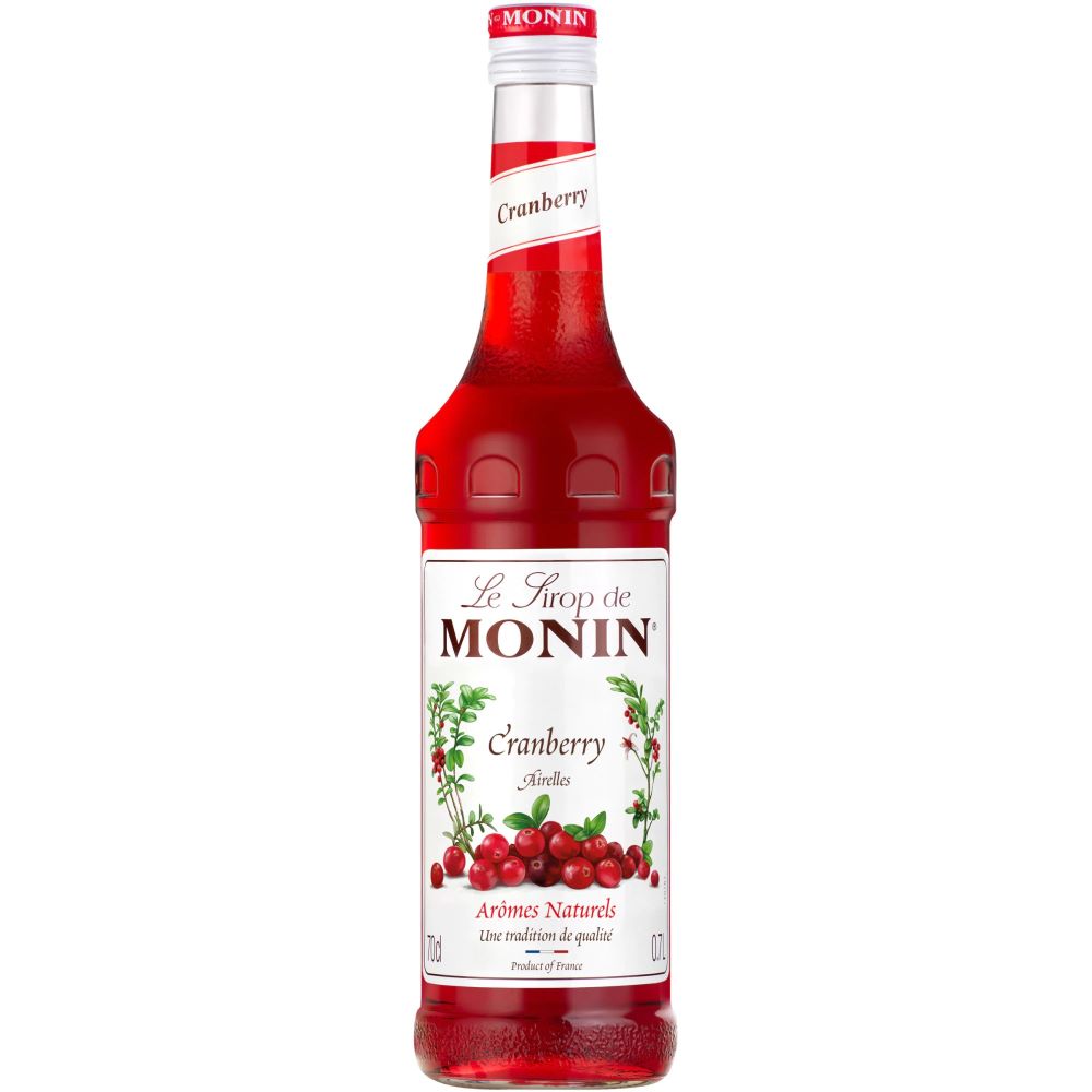 Sirop Monin Cranberry, la sticla de 0.7L, la cel mai bun pret, disponibil imediat pentru livrare in Sibiu si in toata Romania
