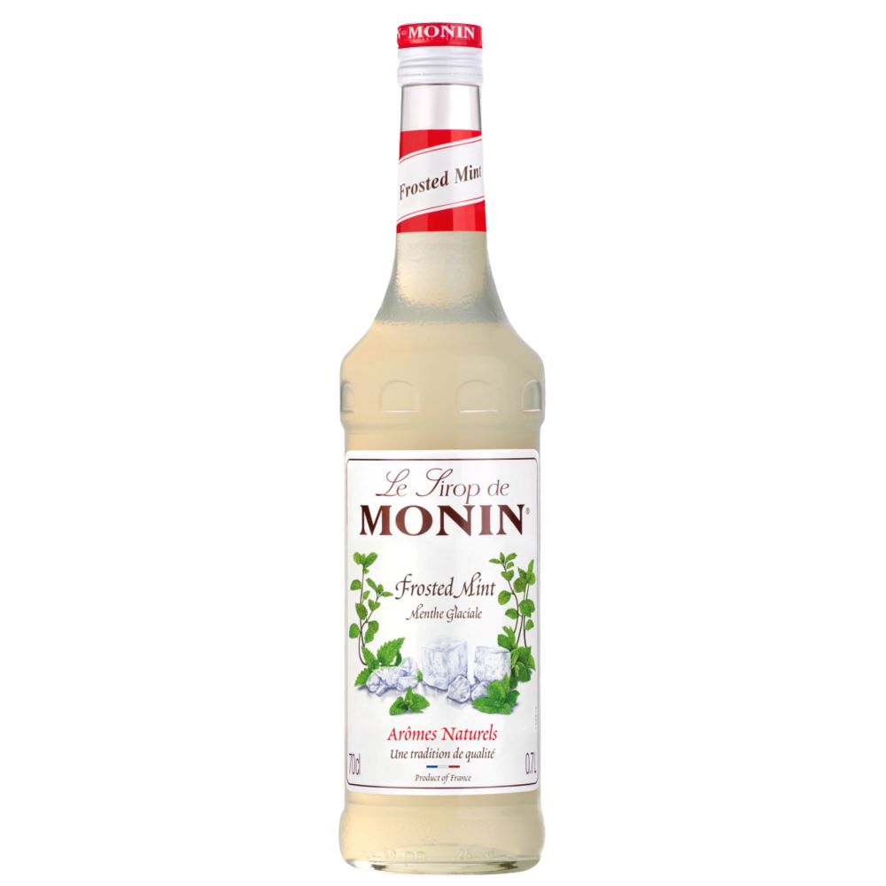 Sirop Monin Frosted Mint, la sticla de 0.7L, la cel mai bun pret, disponibil imediat pentru livrare in Sibiu si in toata Romania