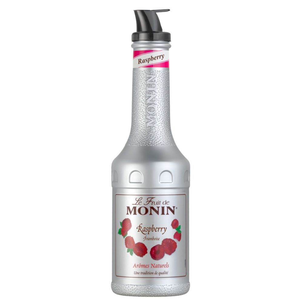 Piure Monin Zmeura, la sticla de 1L, la cel mai bun pret, disponibil imediat pentru livrare in Sibiu si in toata Romania