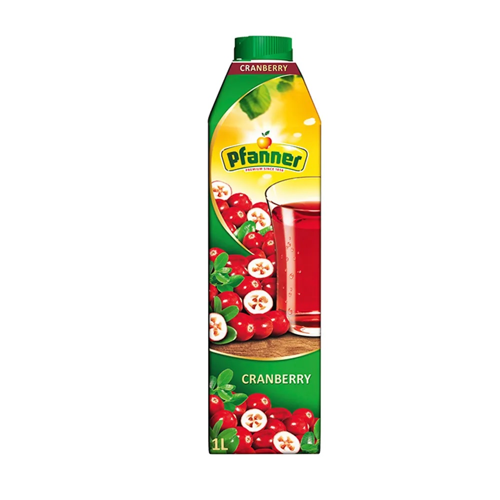 Suc de merisoare Pfanner la cutie de 1L, la cel mai bun pret, disponibil cu livrare imediata in Sibiu si in toata Romania