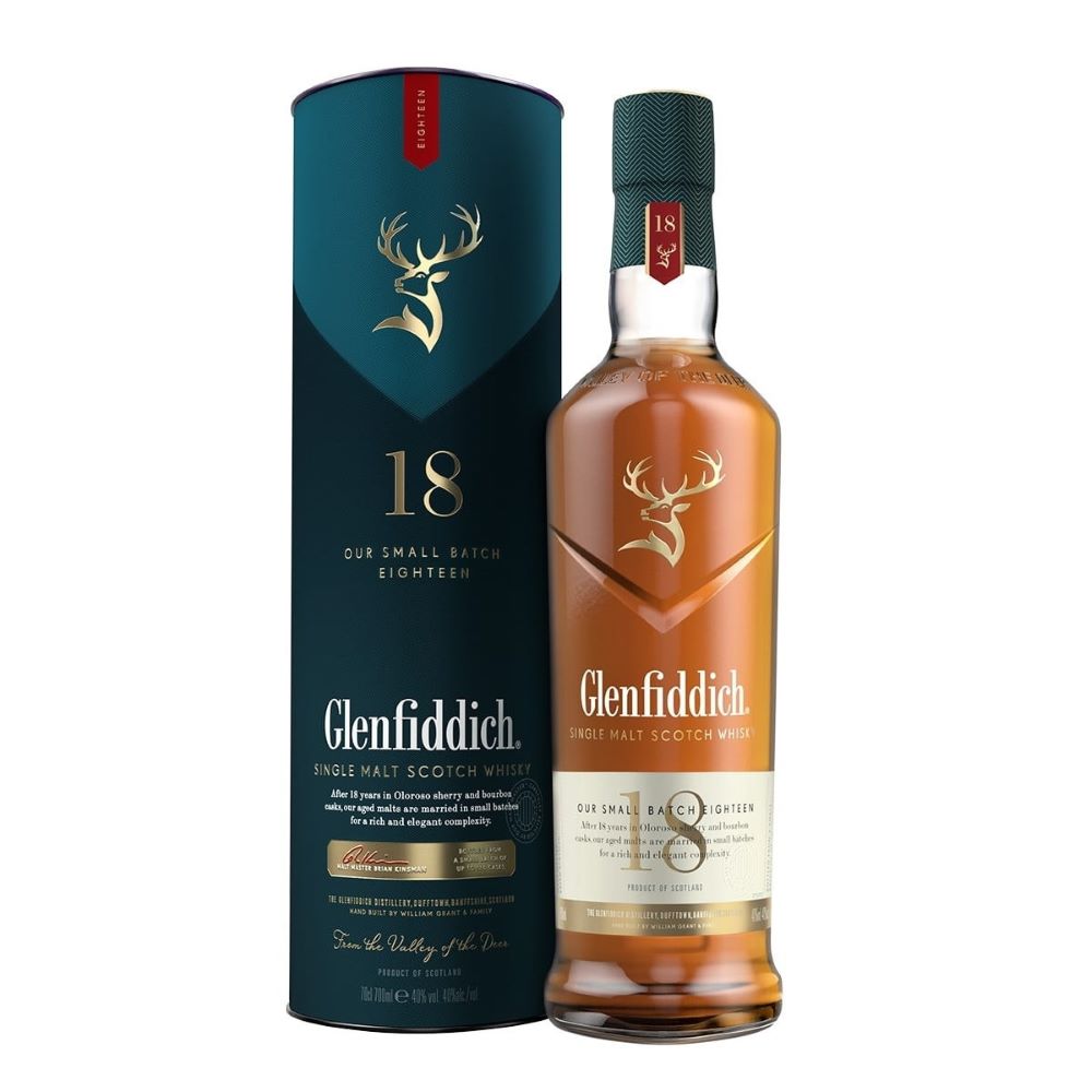 Cumpara Whisky Single Malt Glenfiddich 18 YO la sticla de 0.7L, la cel mai bun pret, disponibil cu livrare imediata in Sibiu si in toata Romania