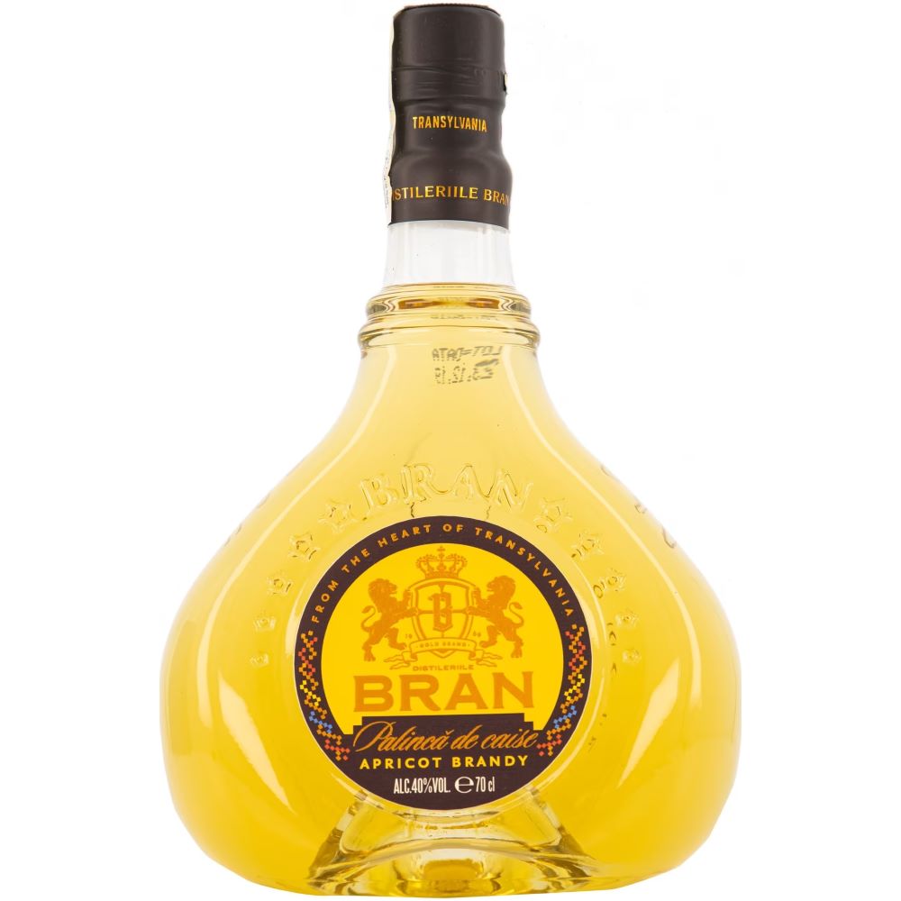 Palinca traditionala de caise Bran la sticla de 0.7L, la cel mai bun pret, disponibil cu livrare imediata in Sibiu si in toata Romania