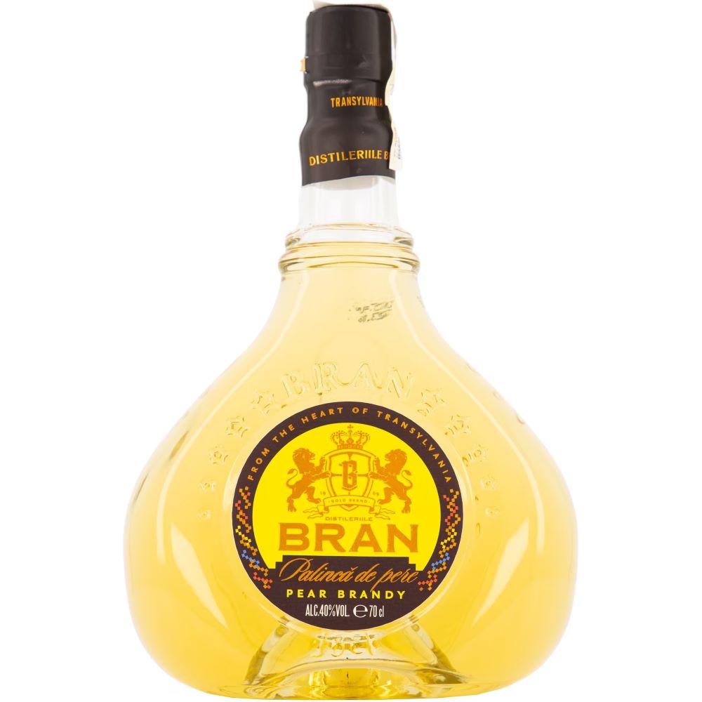 Palinca traditionala de pere Bran la sticla de 0.7L, la cel mai bun pret, disponibil cu livrare imediata in Sibiu si in toata Romania