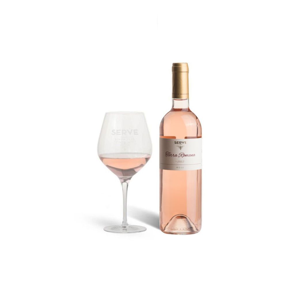 Vin rose Serve Terra Romana Rose la sticla de 0.75L, la cel mai bun pret, disponibil cu livrare imediata in Sibiu si in toata Romania